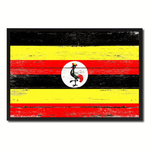 Uganda Country National Flag Vintage Canvas Print with Picture Frame Home Decor Wall Art Collection Gift Ideas