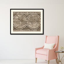 Load image into Gallery viewer, The World Vintage Sepia Map Canvas Print, Picture Frame Gifts Home Decor Wall Art Decoration
