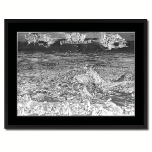 Mountain Fortress Vintage Monochrome Map Canvas Print, Gifts Picture Frames Home Decor Wall Art