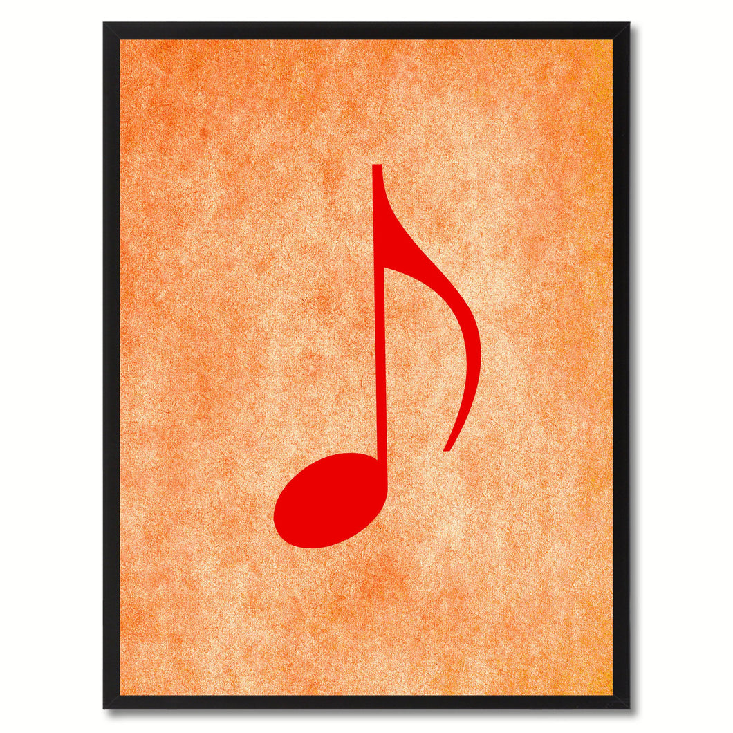 Quaver Music Orange Canvas Print Pictures Frames Office Home Décor Wall Art Gifts