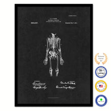 Load image into Gallery viewer, 1911 Doctor Anatomical Skeleton Vintage Patent Artwork Black Framed Canvas Home Office Decor Great for Doctor Paramedic Surgeon Hospital Medical Student
