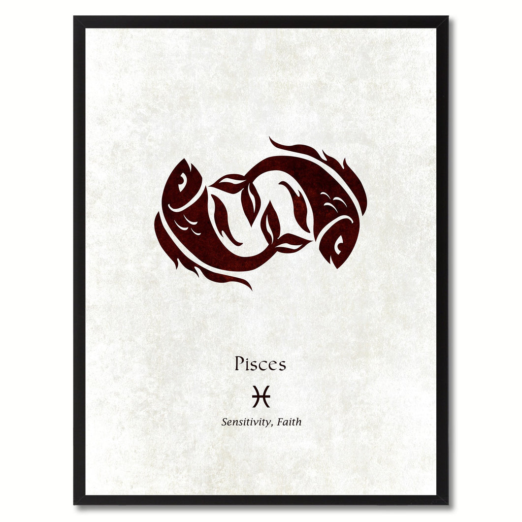 Zodiac Pisces Horoscope Astrology Canvas Print, Picture Frame Home Decor Wall Art Gift