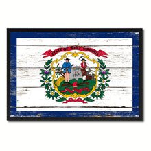 Load image into Gallery viewer, West Virginia State Flag Vintage Canvas Print with Black Picture Frame Home DecorWall Art Collectible Decoration Artwork Gifts
