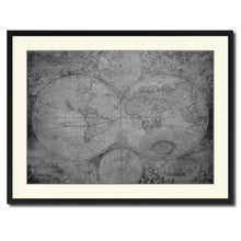 Load image into Gallery viewer, The World Circa Vintage B&amp;W Map Canvas Print, Picture Frame Home Decor Wall Art Gift Ideas
