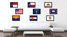Load image into Gallery viewer, Wisconsin State Flag Canvas Print with Custom Black Picture Frame Home Decor Wall Art Decoration Gifts
