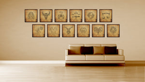 Zodiac Virgo Horoscope Canvas Print, Black Picture Frame Gifts Home Decor Wall Art Decoration