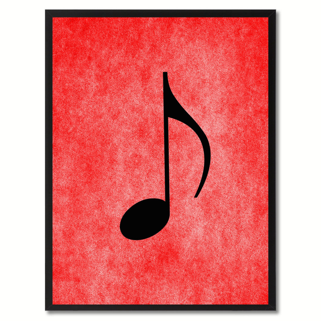 Quaver Music Red Canvas Print Pictures Frames Office Home Décor Wall Art Gifts