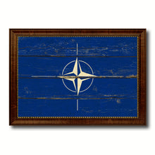 Load image into Gallery viewer, Nato Country Flag Vintage Canvas Print with Brown Picture Frame Home Decor Gifts Wall Art Decoration Artwork
