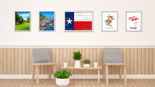Load image into Gallery viewer, Texas State Flag Shabby Chic Gifts Home Decor Wall Art Canvas Print, White Wash Wood Frame
