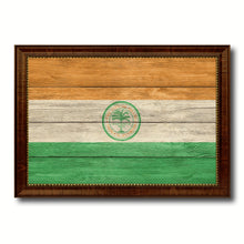 Load image into Gallery viewer, Miami City Florida State Texture Flag Canvas Print Brown Picture Frame
