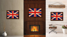 Load image into Gallery viewer, United Kingdom Country Flag Vintage Canvas Print with Brown Picture Frame Home Decor Gifts Wall Art Decoration Artwork
