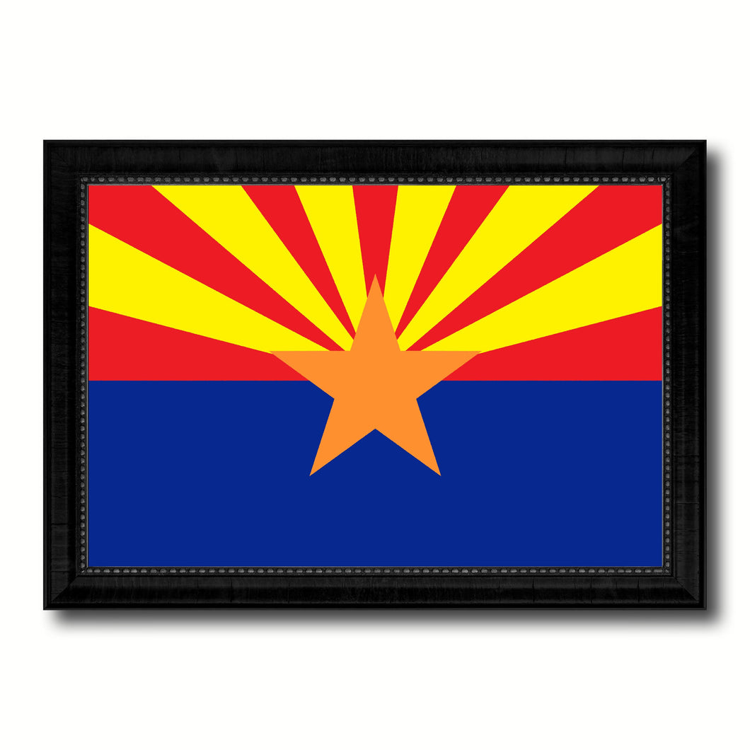 Arizona State Flag Canvas Print with Custom Black Picture Frame Home Decor Wall Art Decoration Gifts