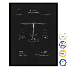 Load image into Gallery viewer, 1885 Balance Weighing Scale Old Patent Art Print on Canvas Custom Framed Vintage Home Decor Wall Decoration Great for Gifts
