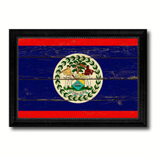 Load image into Gallery viewer, Belize Country Flag Vintage Canvas Print with Black Picture Frame Home Decor Gifts Wall Art Decoration Artwork

