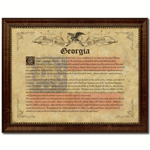 Load image into Gallery viewer, Georgia Vintage History Flag Canvas Print, Picture Frame Gift Ideas Home Décor Wall Art Decoration
