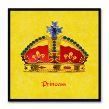 Load image into Gallery viewer, Princess Yellow Canvas Print Black Frame Kids Bedroom Wall Home Décor
