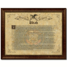 Load image into Gallery viewer, Utah Vintage History Flag Canvas Print, Picture Frame Gift Ideas Home Décor Wall Art Decoration
