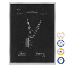 Load image into Gallery viewer, 1887 Barber Hair Cutting Implement Antique Patent Artwork Silver Framed Canvas Home Office Decor Great Gift for Barber Salon Hair Stylist
