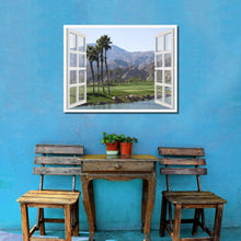 Load image into Gallery viewer, Palm Springs California West Golf Course Picture French Window Framed Canvas Print Home Decor Wall Art Collection
