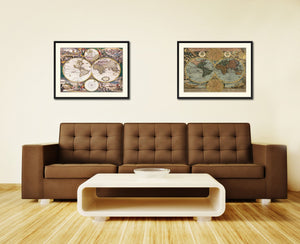 Frederick Ee Wit   Vintage Antique Map Wall Art Home Decor Gift Ideas Canvas Print Custom Picture Frame