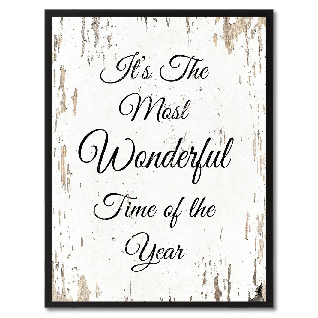 It's the most wonderful time of the year Christmas Quote Saying Gift Ideas Home Decor Wall Art