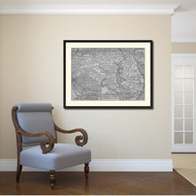 Load image into Gallery viewer, Maryland Vintage B&amp;W Map Canvas Print, Picture Frame Home Decor Wall Art Gift Ideas
